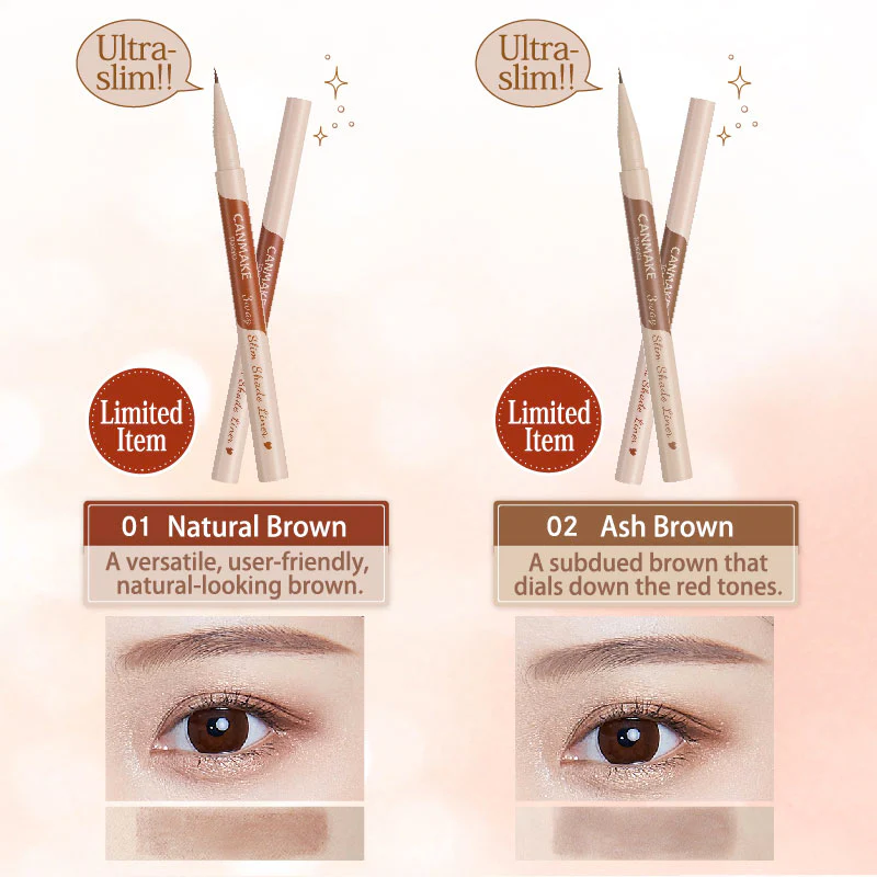 Canmake 3way slim shade liner 01 Natural Brown