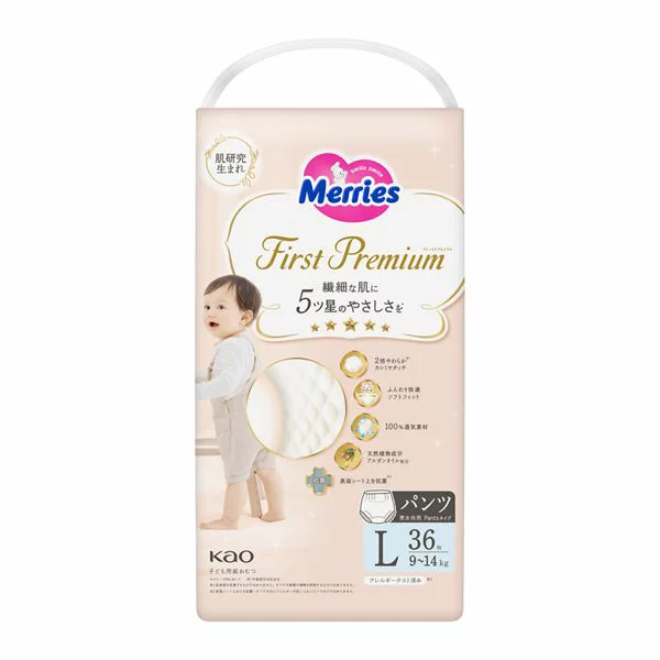 KAO MERRIES First Premium Diaper pants L 9-14kg 36 pieces