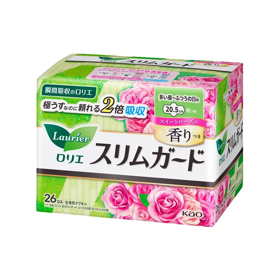 Kao Laurier sanitary pads S 20.5cm 26 Pieces rose scent