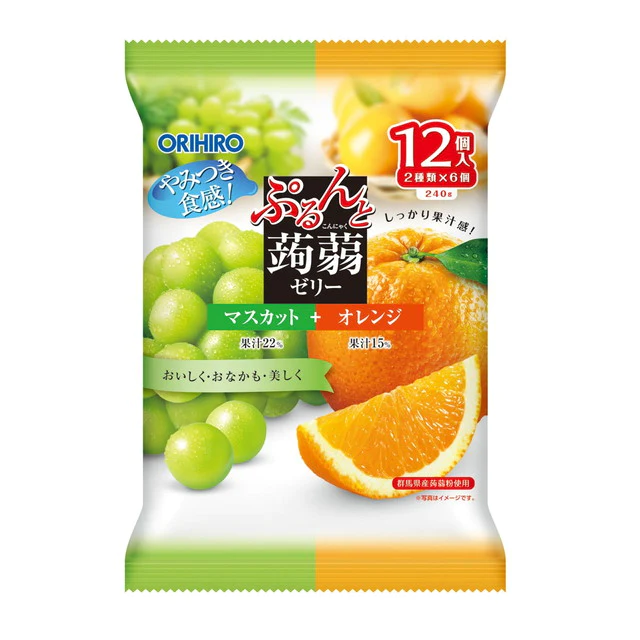 Orihiro Purunto Konjac orange & mascat  20g*12