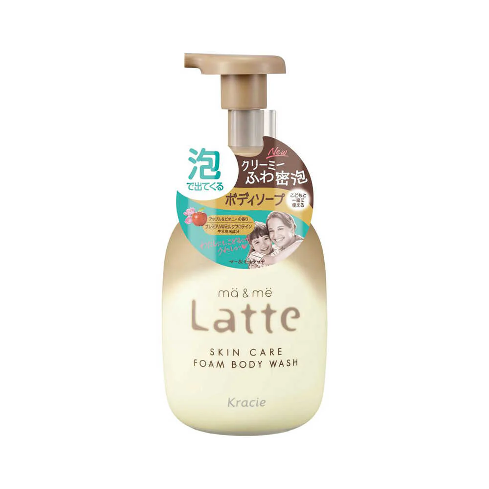 Kracie Ma & Me Latte Foaming Body Soap Apple & Peony Scent 550ml