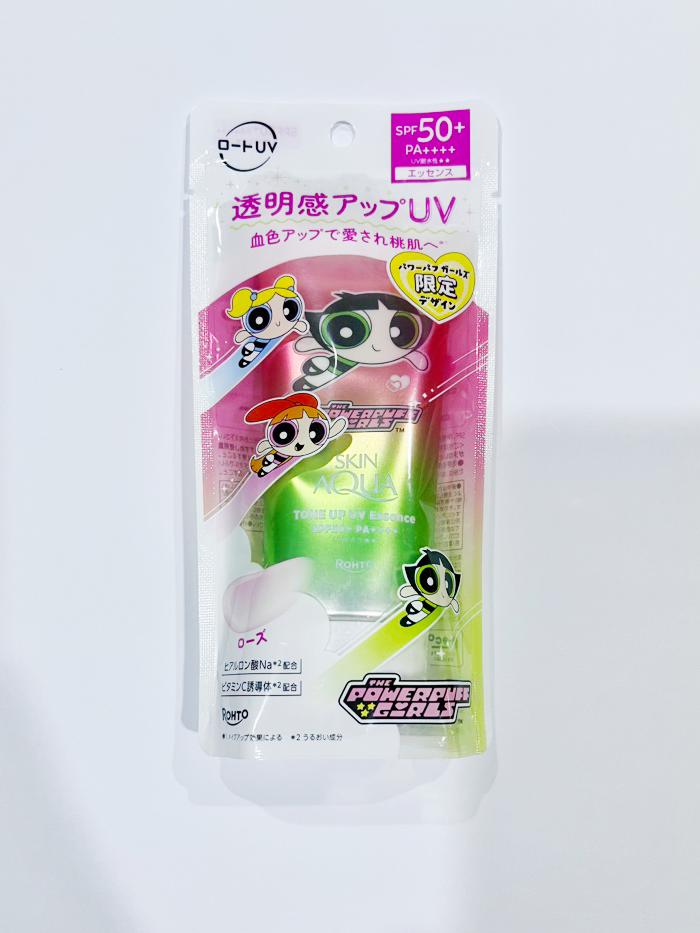 Rohto 2025 Limited Edition The Powerpuff Girls Collaboration AQUA Sunscreen 80g (Pink Green)