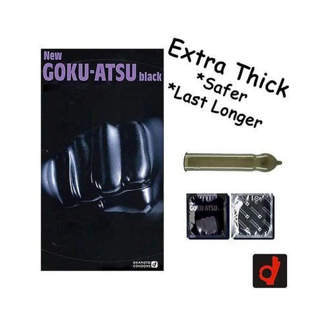 Okamoto New Gokuatsu Condoms Black 12pcs