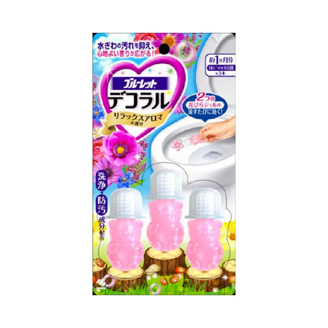 kobayashi toilet Deodorant Fragrant gel Flower shape relax aroma scent