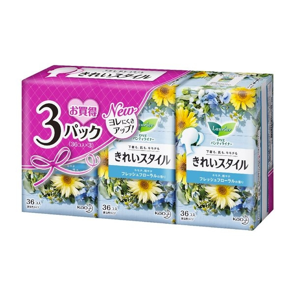 Kao Laurier Kirei Style Floral Scent 36 pieces x 3 packs