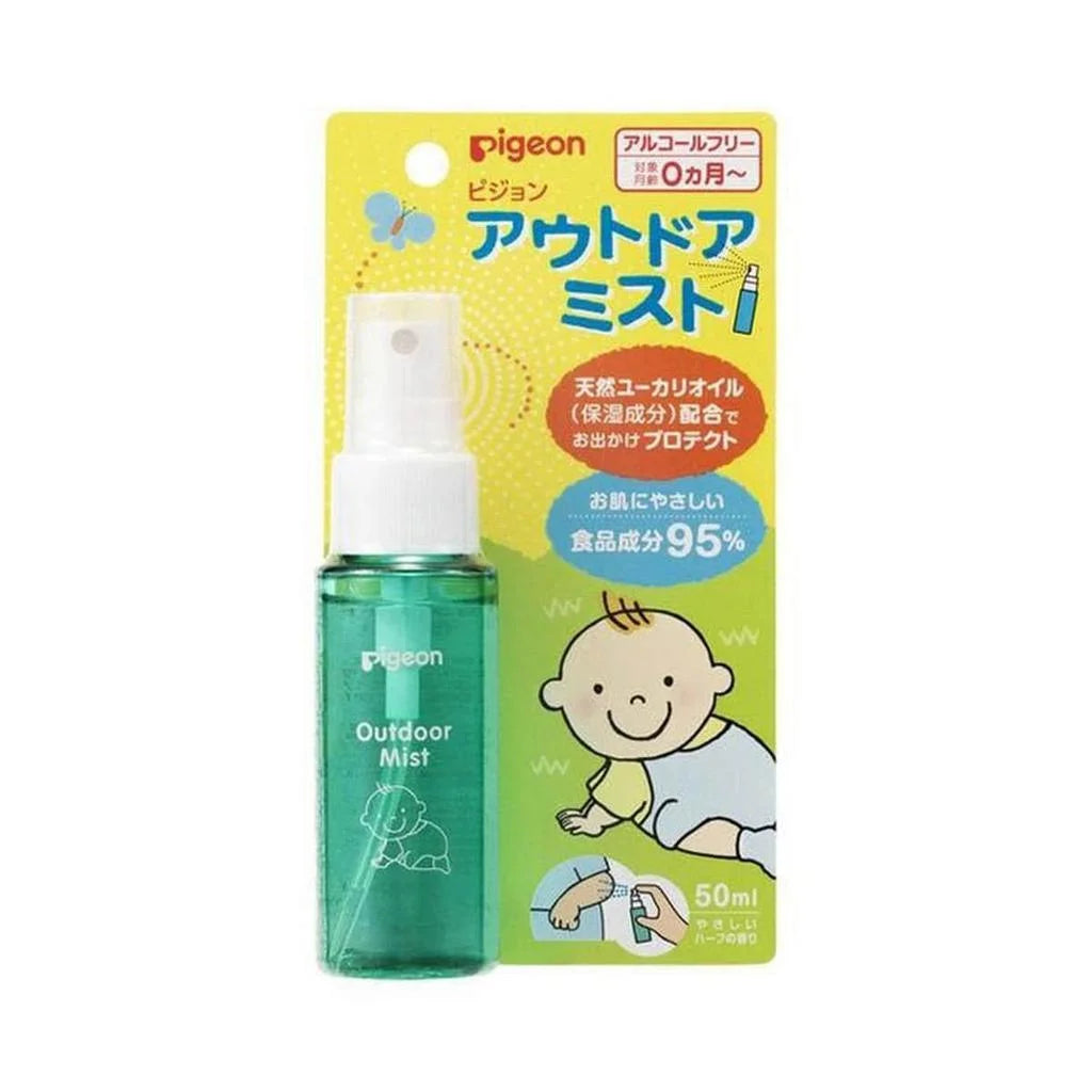 Pigeon Outdoor Mist 50ml: with Natural Eucalyptus, Gentle Protection for All Ages, Even Newborns