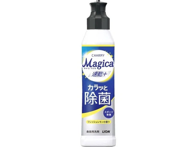 Lion CHARMY Magica Quick-Drying Plus Disinfectant Dish Soap Fresh Lemon Scent 220ml