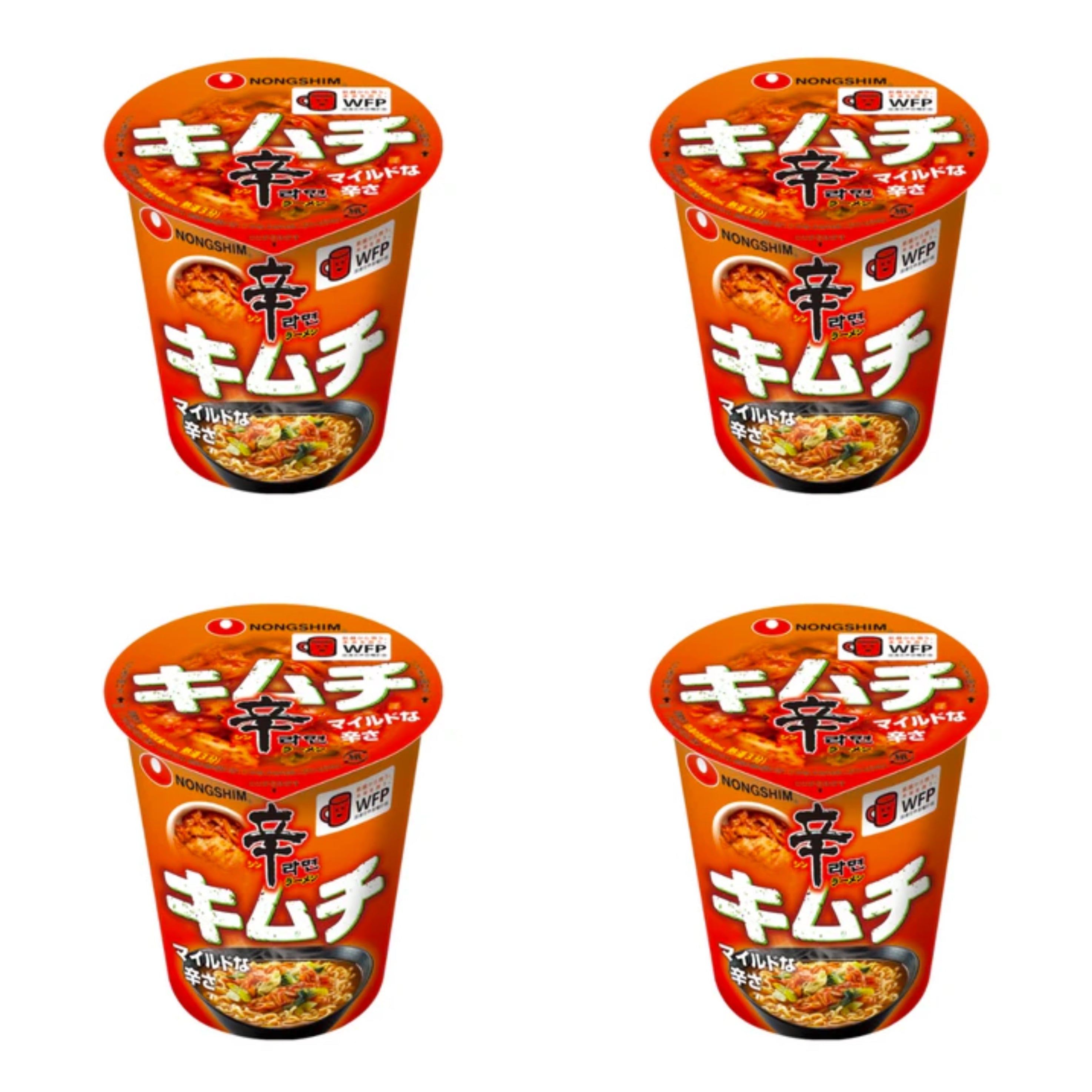 【4-CUP BUNDLE】Nongshim Shin Ramen Kimchi Cup 68g