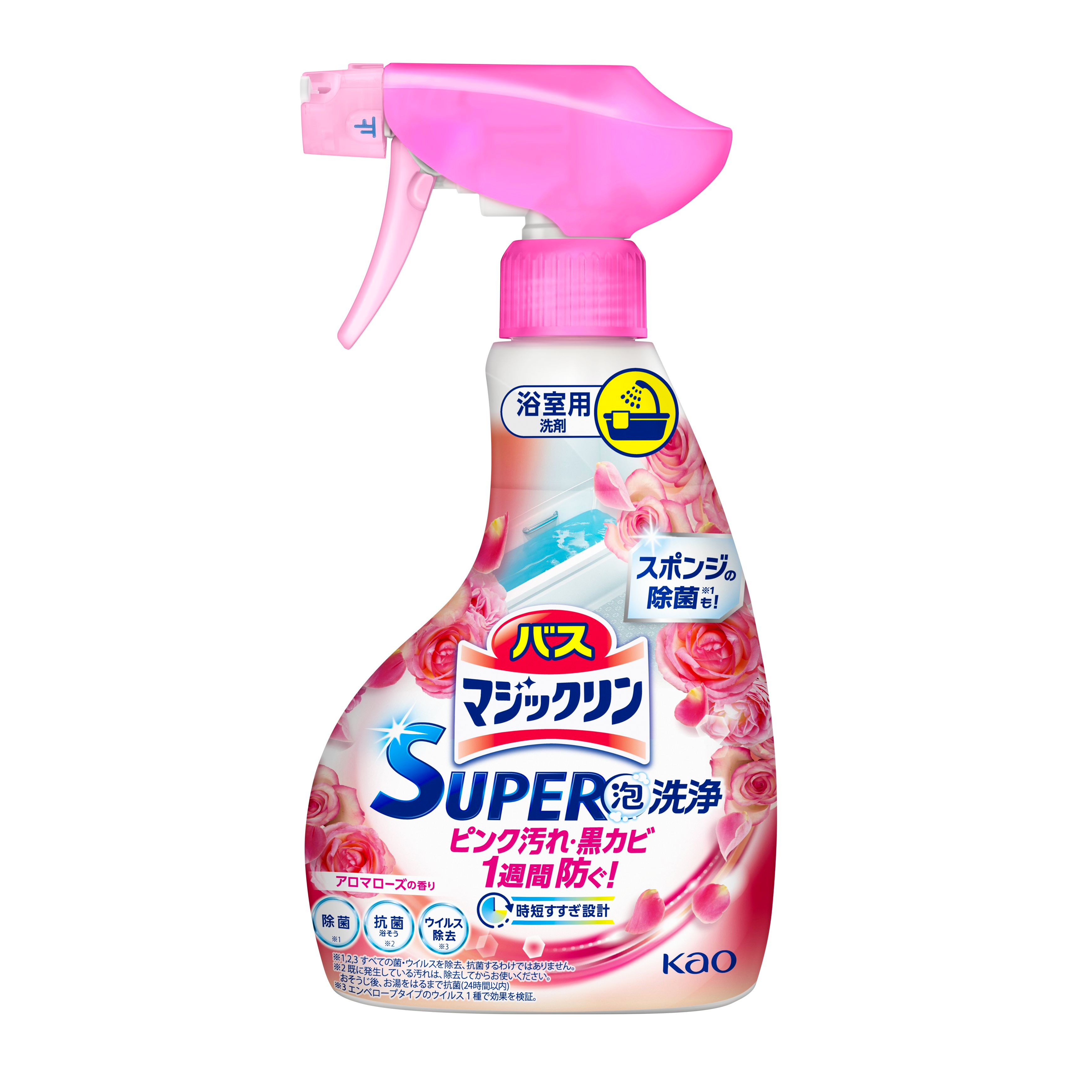 Kao Magiclean Bathroom Super Foam Cleaning Spray Aroma Rose Scent 350ml