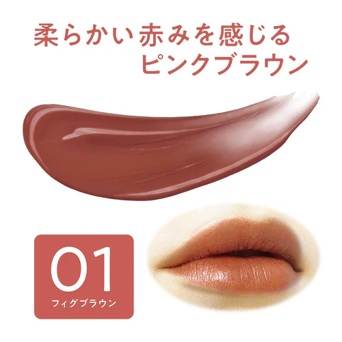CEZANNE Color and Glossy Lipstick 01# Fig Brown