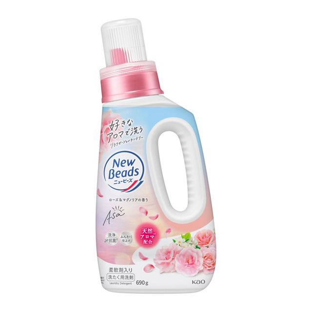 KAO New Beads Laundry Detergent Rose & Magnolia Scent 690g