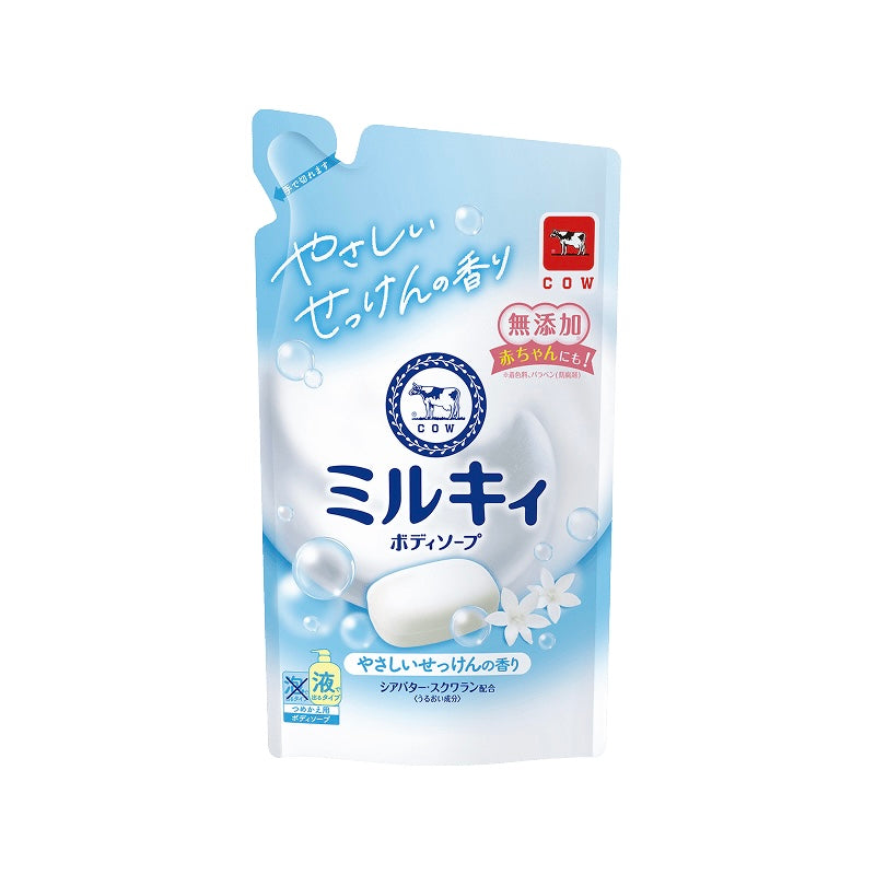 Cow Brand Milky Body Soap Refill Gentle Soap Scent 360ml