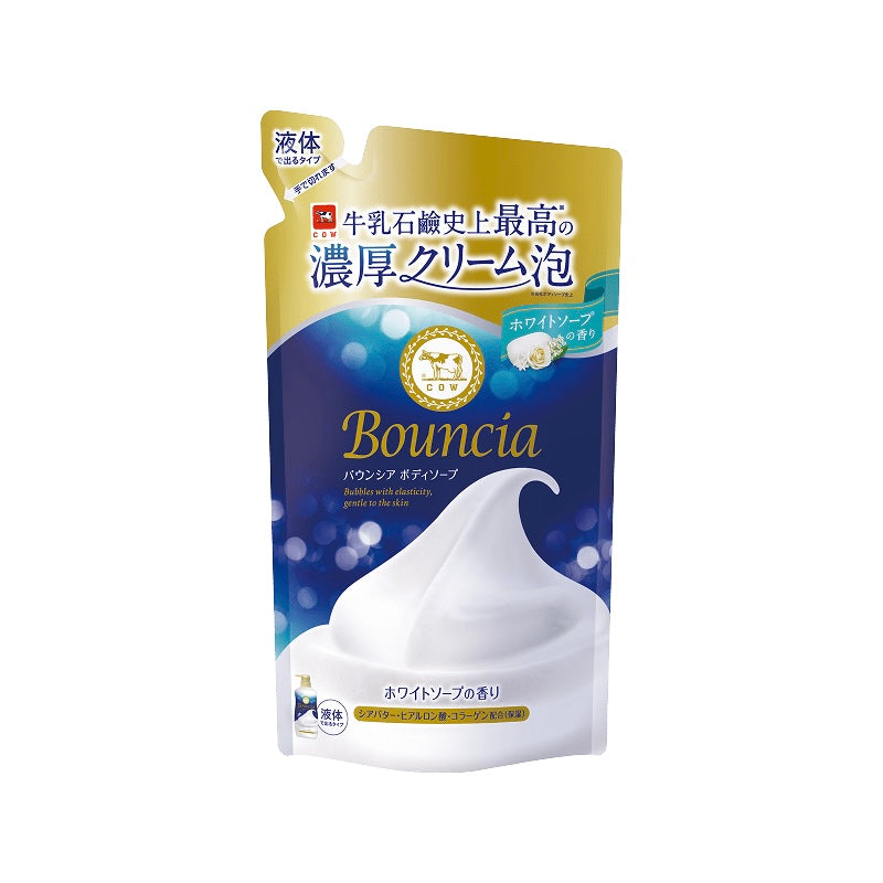 Cow Brand Bouncia Body Soap Refill White Soap Scent 360ml