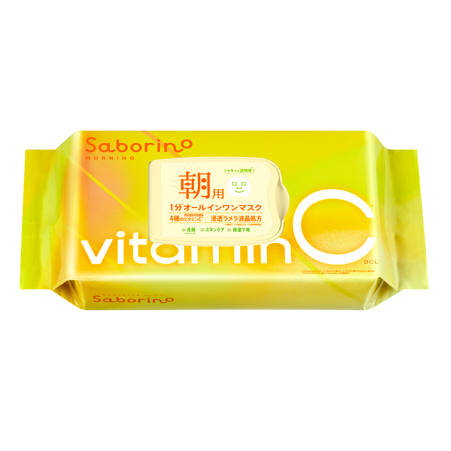 BCL Saborino Vitamin C Morning Mask 30 Sheets