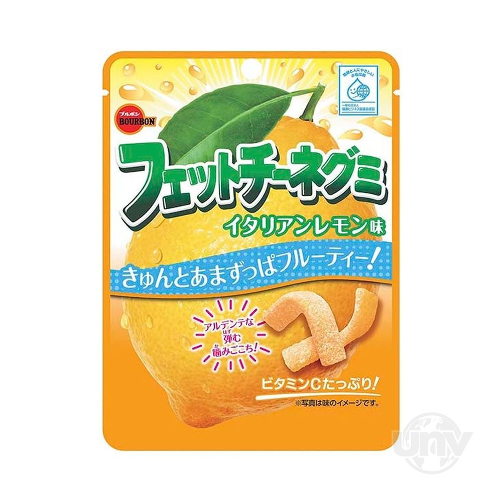 Bourbon Fettuccine Gummy Candy, Italian Lemon Flavor 50g