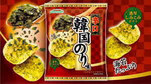 Yamayo Potato Chips Spicy Korean Seaweed Flavor 55g