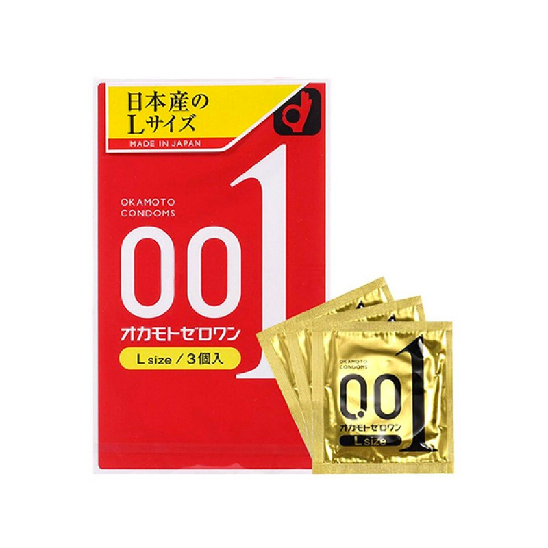 Okamoto 0.01 Condoms Ultra-thin Large Size 3pcs
