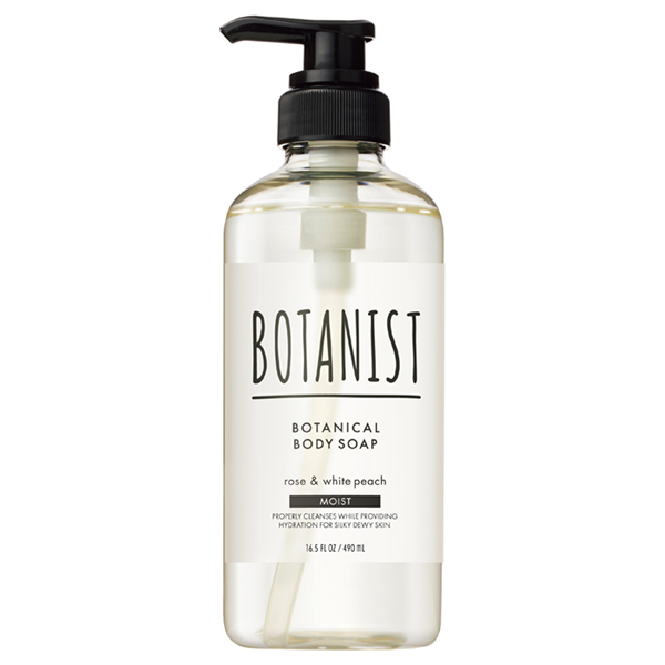 BOTANIST Botanical Body Soap Moist Rose & White Peach 490ml