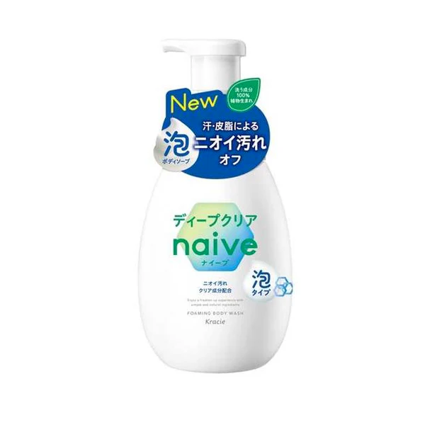 Kracie Naive Foaming Body Wash Deep Clear 600ml