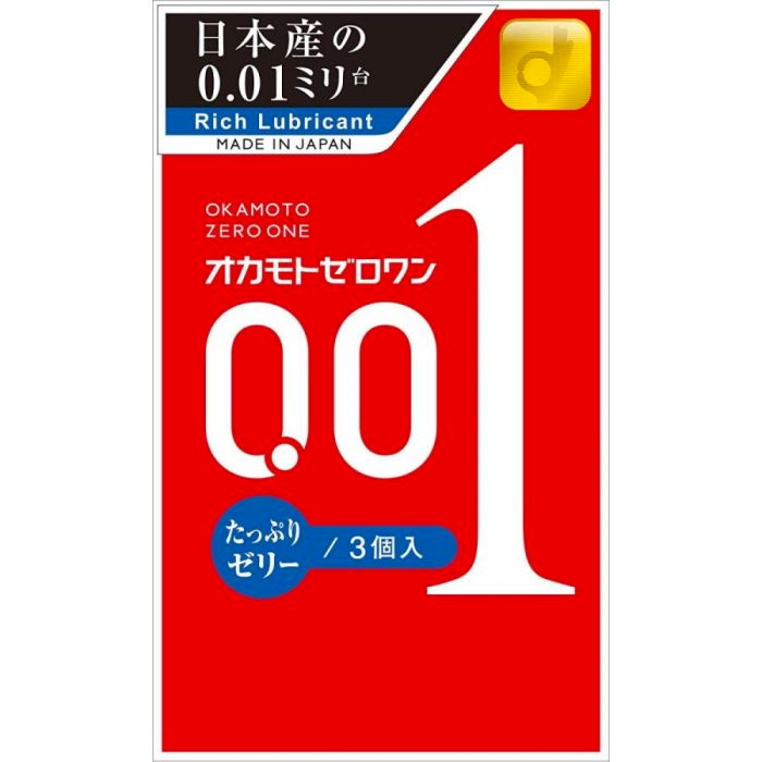 Okamoto 001 Jelly Type Condoms 3 Pieces