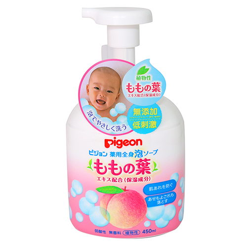 Pigeon Medicated All-over Foaming Soap Peach Leaf Scent 450ml