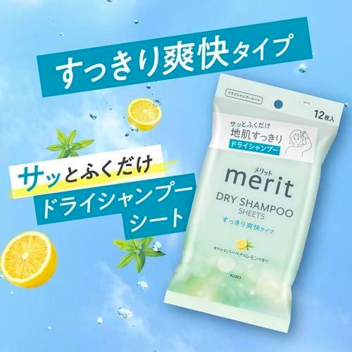 KAO Merit Dry Shampoo Sheets Refreshing Type 12pcs