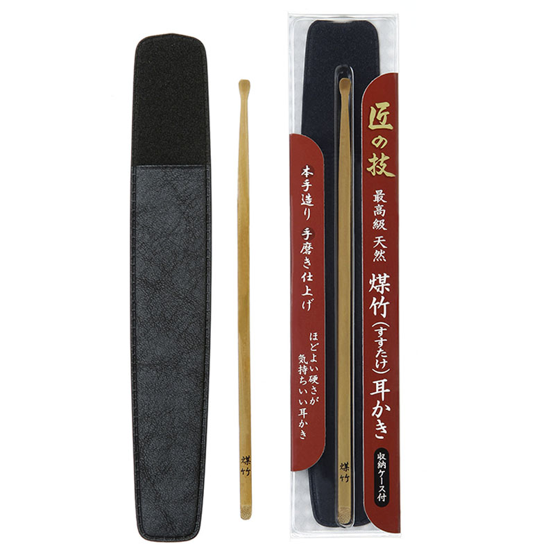 Green Bell G-2154 Premium Bamboo Ear Pick with Case