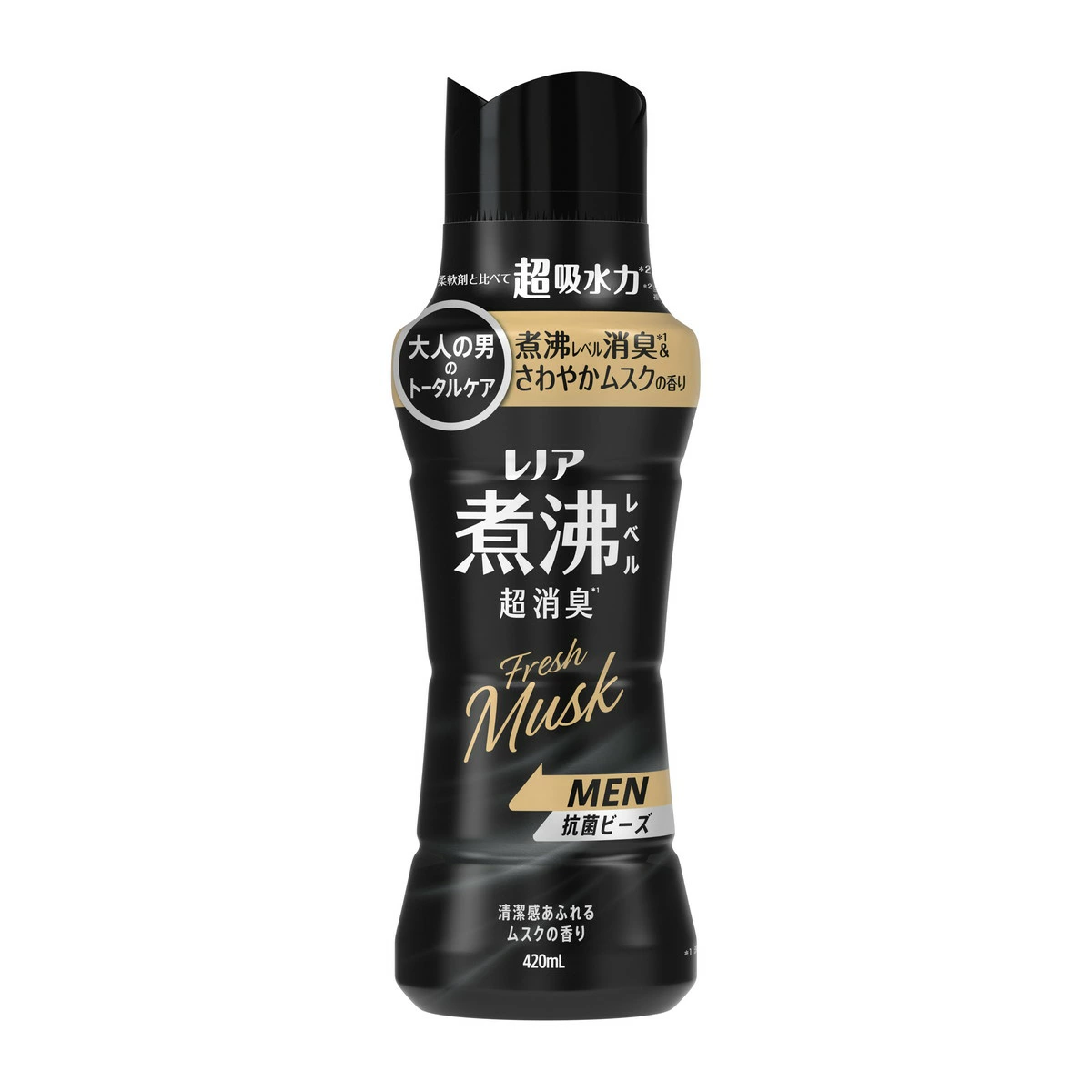 P&G Lenor "Boil-Wash Level" Ultra-Deodorizing & Antibacterial Beads (MEN) – Fresh Musk Scent – Bottle (420mL)