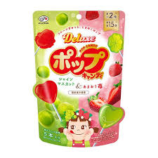 Fujiya Peko chan Lollipops Strawberry & Muscat 5pcs