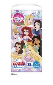 Goon Gungun Absorbent Pants BIG Size (Princess Design) 38 pieces 12-22kg