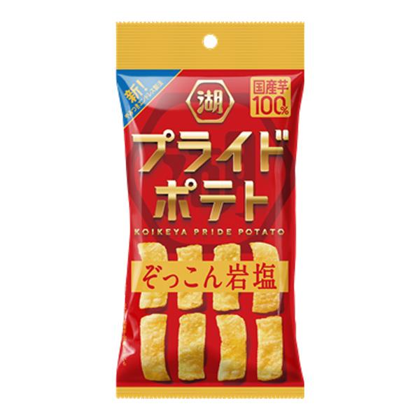 Koikeya Pride Potato Bite-Sized Chips Zokkon Rock Salt Flavor 30g