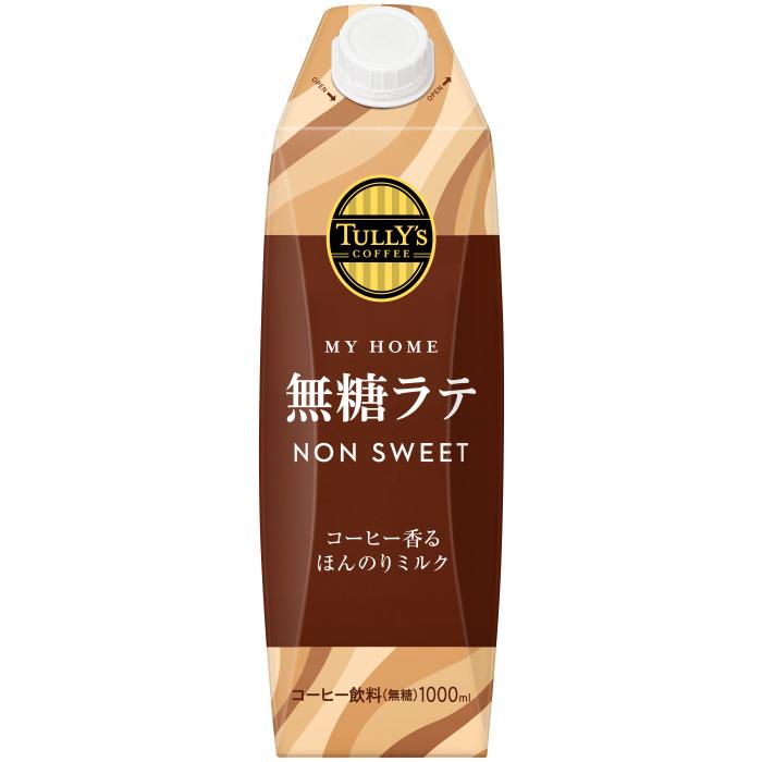 ItoEn Tully's Coffee Unsweetened Latte 1L Paper Carton package