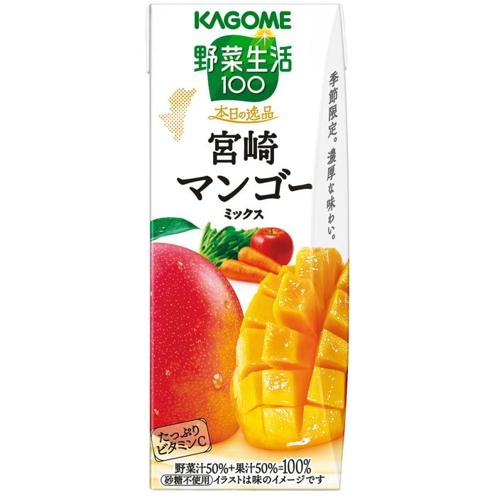 Kagome Vegetable Life 100 Today's Special Miyazaki Mango Mix 195ml