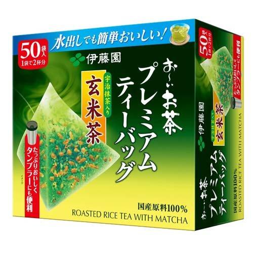 Itoen Oi Ocha Premium Tea Bags Uji Brown Rice Tea with Matcha 50pcs