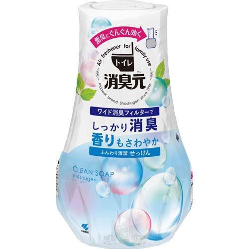 Kobayashi Pharmaceutical Toilet Deodorizer Deodorizing and Air Freshening Spray Stand-Type Soft and Clean Soap Scent (400ml)