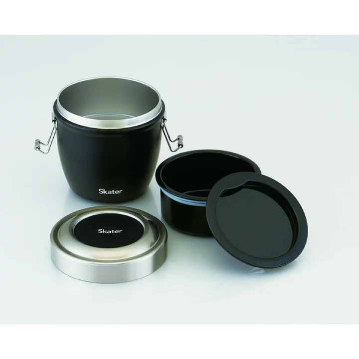 skater bento box lunch box stainless steel STLBD8AG black 800ml