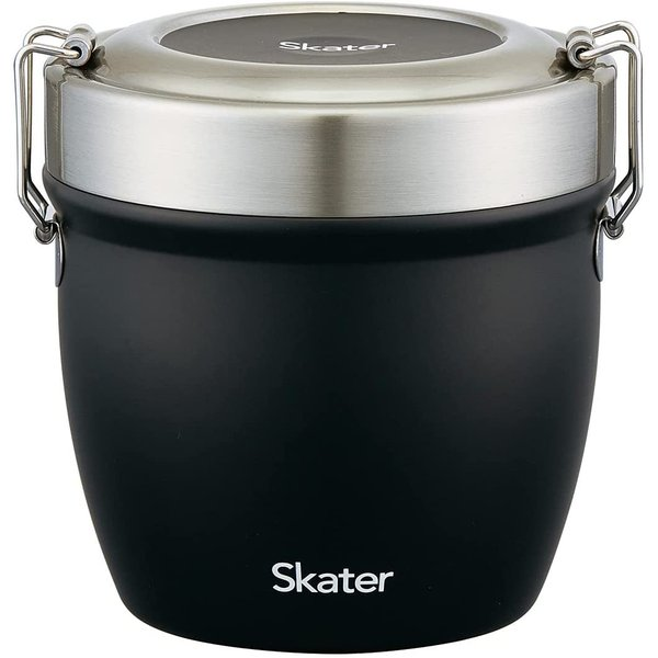skater bento box lunch box stainless steel STLBD8AG black 800ml