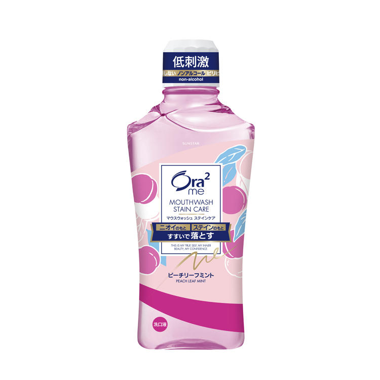 SUNSTAR Ora2 me Non-alcohol Mouthwash Stain Care - Peach Leaf Mint 460ml - 椿 CHUN