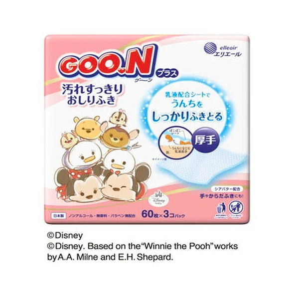 Goon Plus clean wipes refill 60 sheets x 3Pack