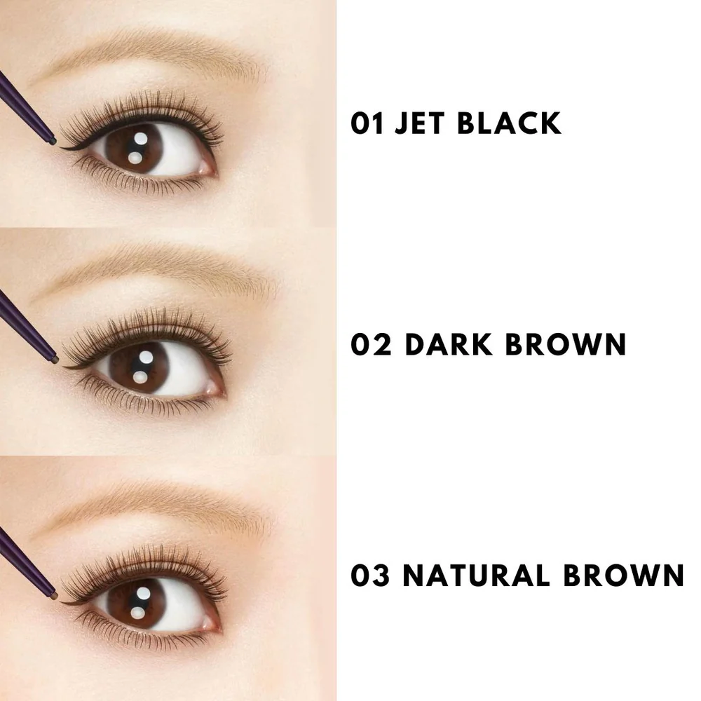 KISSME Eyeliner Pencil Gel Liner 02 Dark Brown 1.5mm