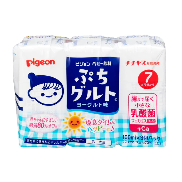 PIGEON Yogurt flavored drinks 100ml x 3 cans 7+months