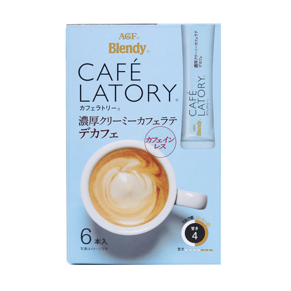 AGF Blendy CAFE LATORY decaf latte 6 sticks