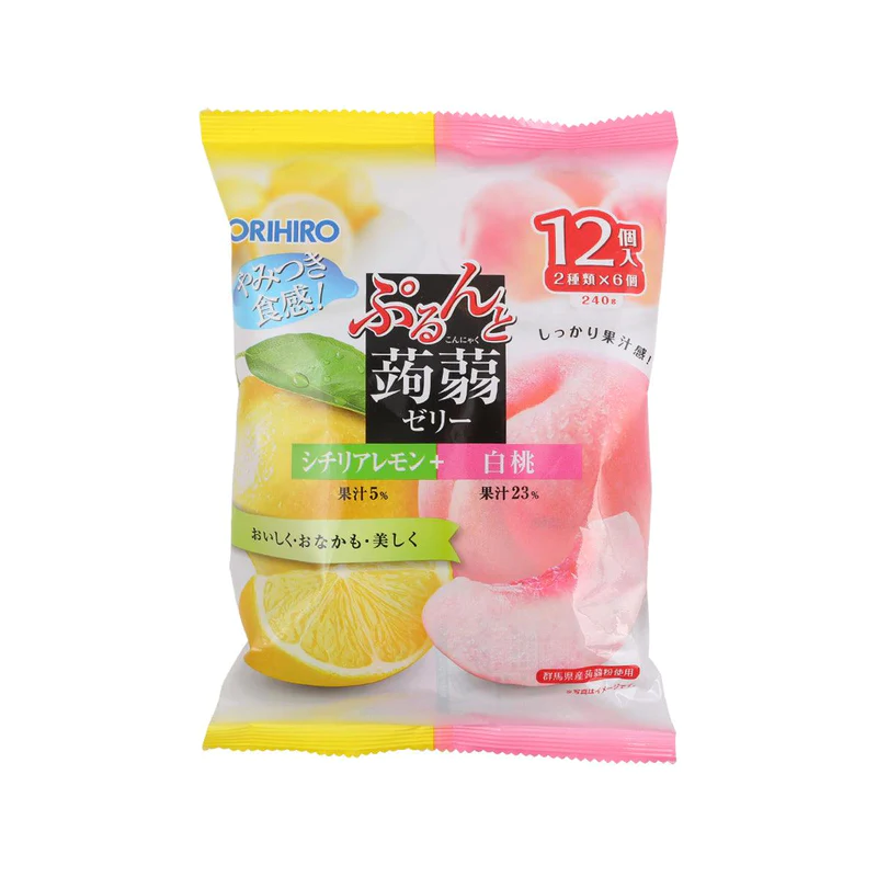 Orihiro Purunto Konjac lemon & white peach  20g*12