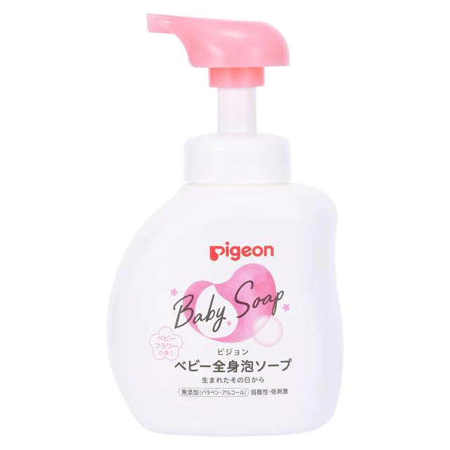 PIGEON BABY BODY FOAM SOAP MOIST TYPE 500 ML floral scent