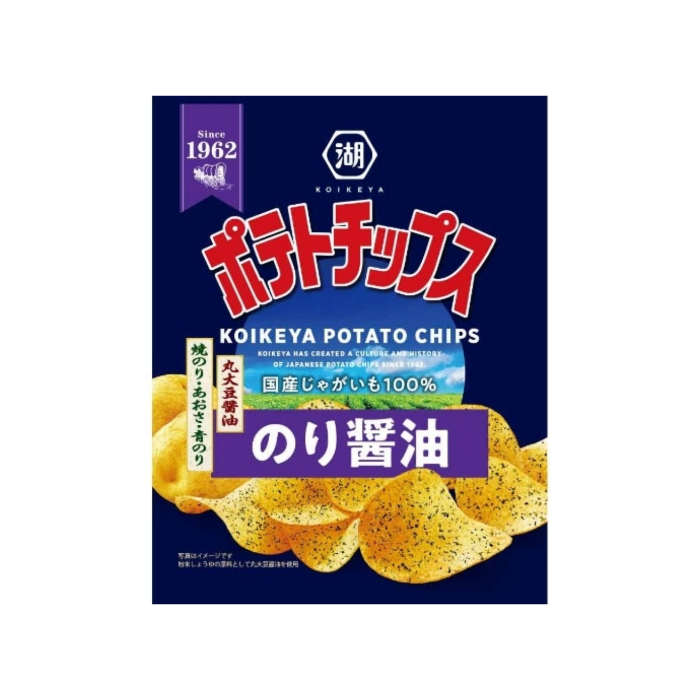 Koikeya Potato Chips seaweed Soy Sauce flavor 50g