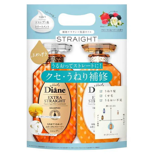 Diane Perfect Beauty Extra Smooth & Straight Shampoo 450ml+ Extra Smooth & Straight Treatment 450ml