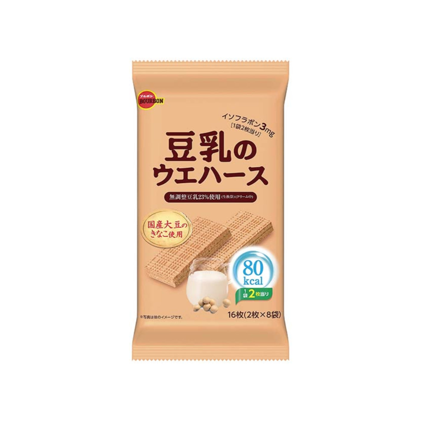 BOURBON WAFFER SOY MILK WAFER 16 pieces