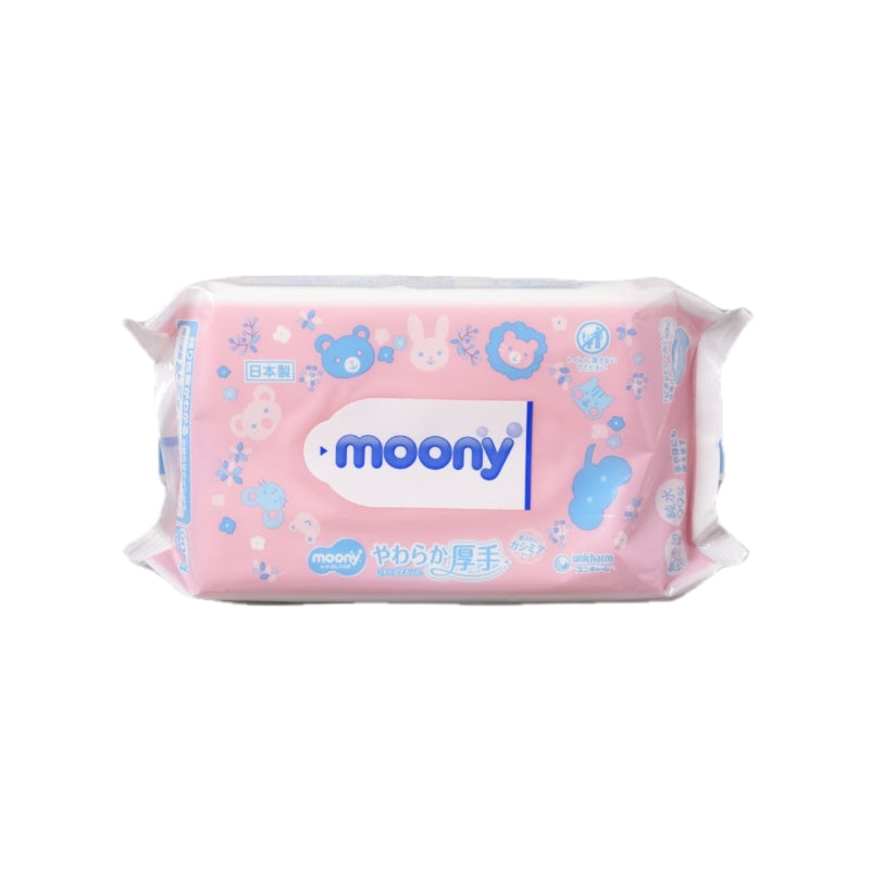 moony baby wet wipes soft thickened refill pack 60 sheets