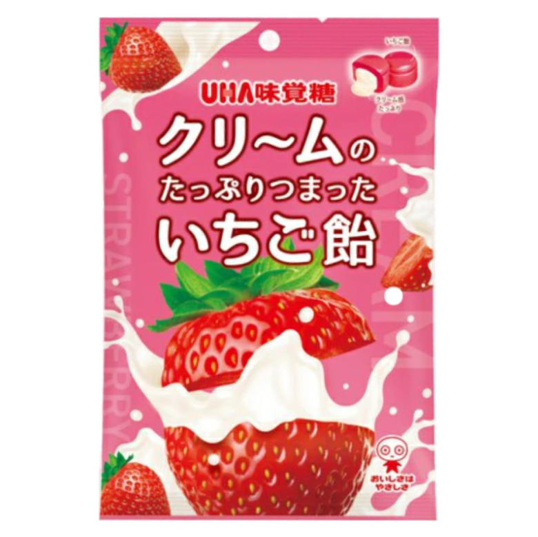 Mikakuto Cream-Filled Strawberry Candy 45g