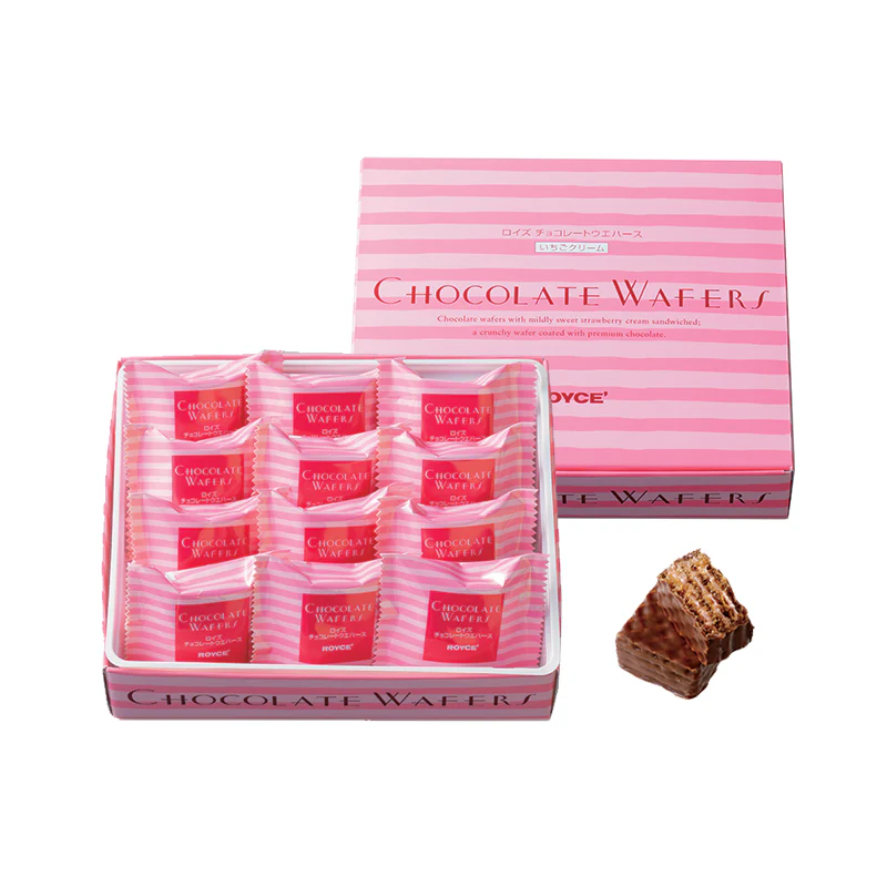 Royce Chocolate Wafers Strawberry Cream 12pcs